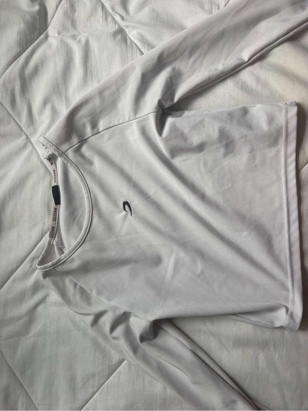 Long Sleeve White Performance Tee